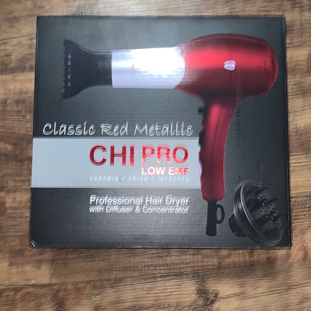 Chi Pro Classic Red Metallic Blow Dryer